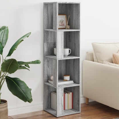 Scaffale Angolare Grigio Sonoma 33x33x132 cm Legno Multistrato | homemem39