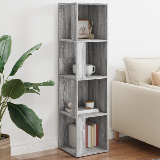 Scaffale Angolare Grigio Sonoma 33x33x132 cm Legno Multistrato | homemem39