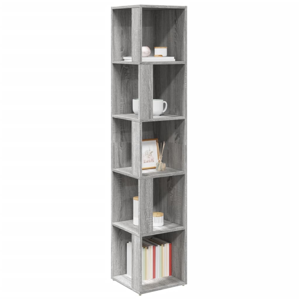 Scaffale Angolare Grigio Sonoma 33x33x164,5cm Legno Multistrato | homemem39