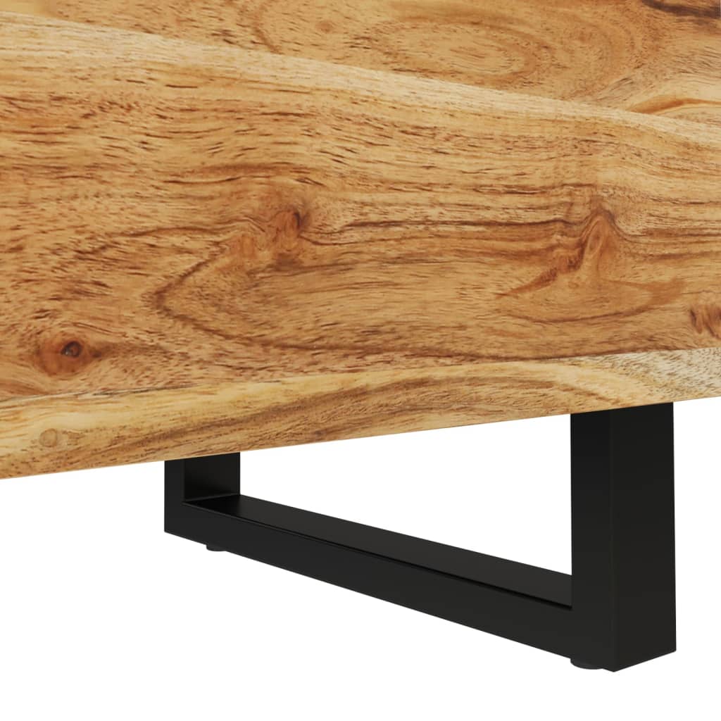 Comodino 40x33x46 cm in Legno Massello di Acacia - homemem39