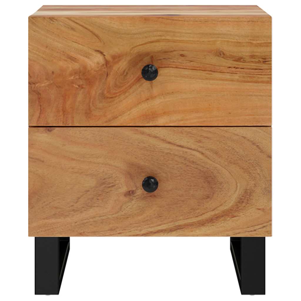 Comodini 2pz 40x33x46 cm in Legno Massello di Acacia | homemem39