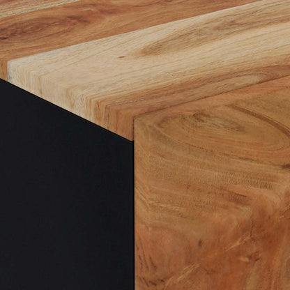 Comodini 2pz 40x33x46 cm in Legno Massello di Acacia | homemem39