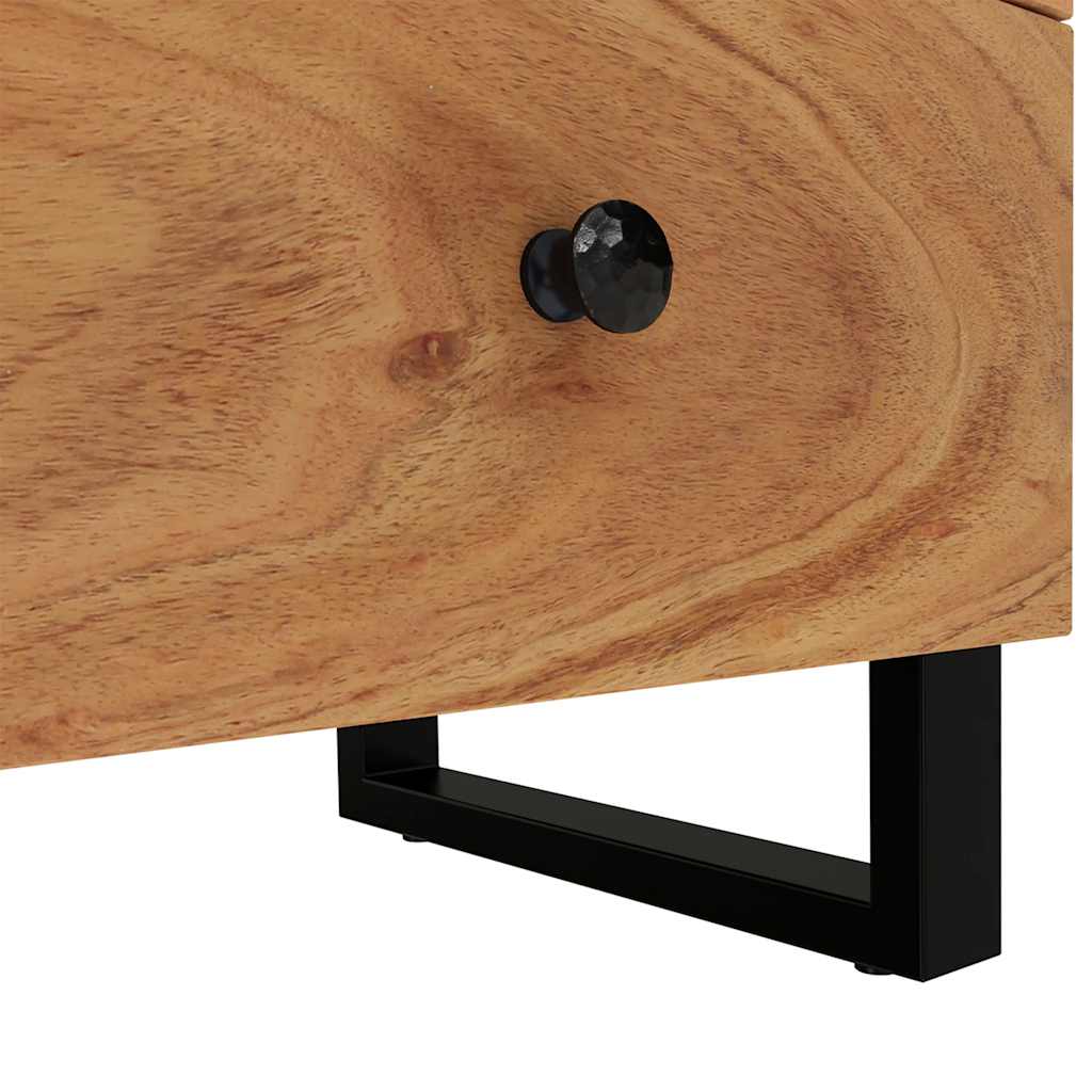 Comodini 2pz 40x33x46 cm in Legno Massello di Acacia | homemem39