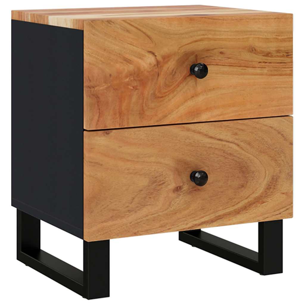 Comodini 2pz 40x33x46 cm in Legno Massello di Acacia | homemem39