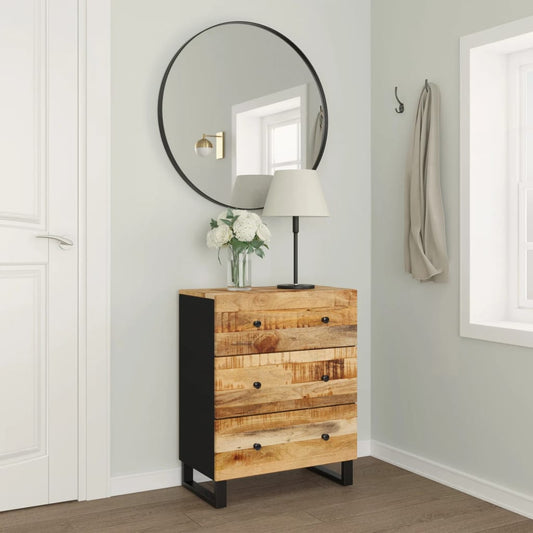 Credenza 60x33x75 cm in Legno Massello di Mango