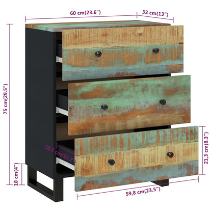 Credenza 60x33x75 in Legno Massello di Recupero | homemem39