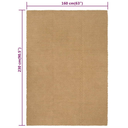 Tappeto Rettangolare Naturale 160x230 cm in Juta - homemem39