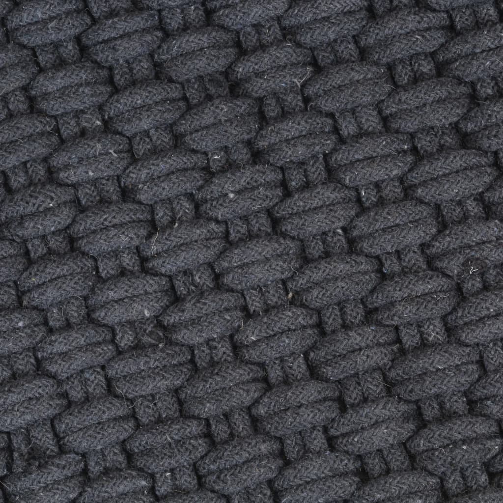 Tappeto Rettangolare Antracite 160x230 cm in Cotone - homemem39