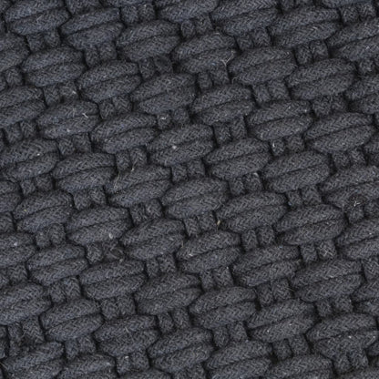 Tappeto Rettangolare Antracite 160x230 cm in Cotone - homemem39