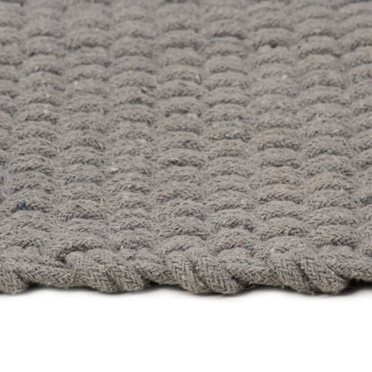 Tappeto Rettangolare Grigio 120x180 cm in Cotone - homemem39