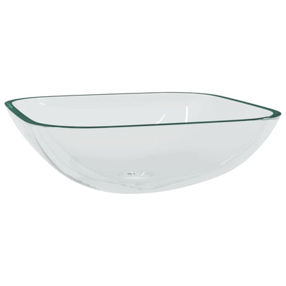 Lavandino in Vetro 42x42x14 cm Trasparente | homemem39