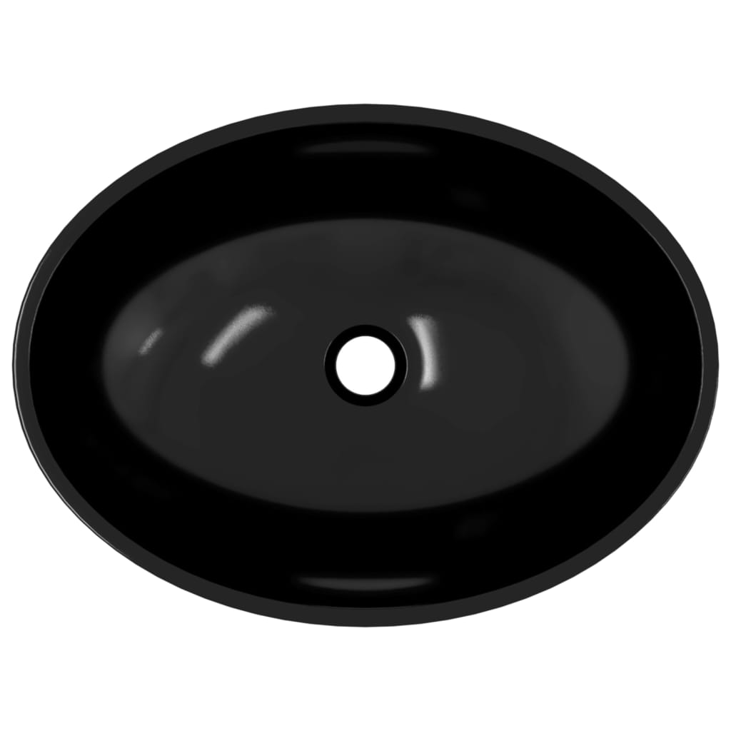 Lavandino in Vetro 50x37x14 cm Nero - homemem39