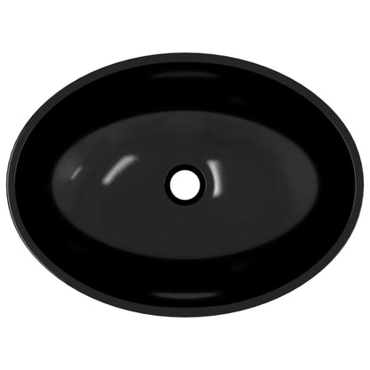 Lavandino in Vetro 50x37x14 cm Nero - homemem39