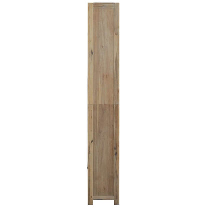 Libreria a 7 Ripiani 80x30x200 cm in Legno Massello di Acacia