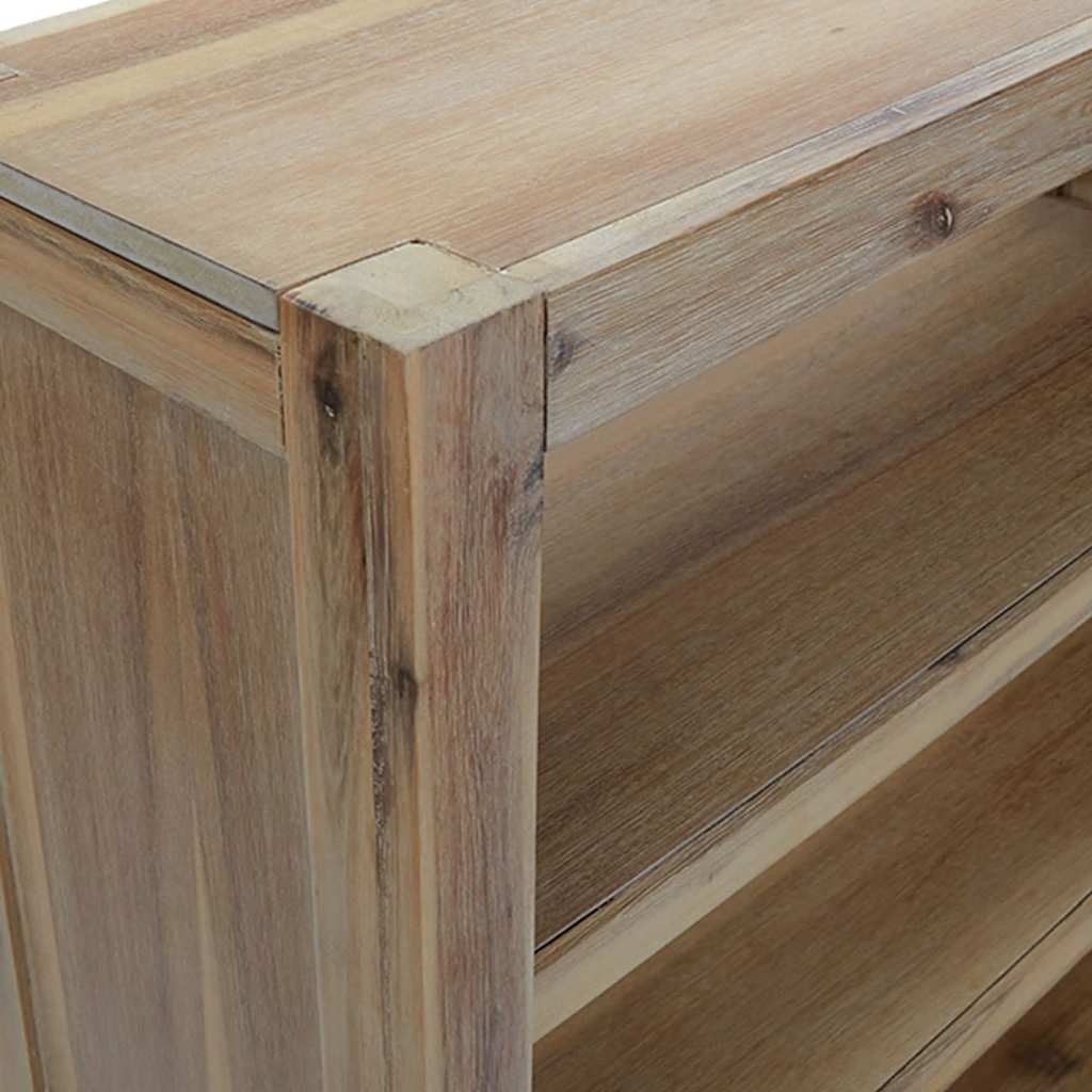 Libreria a 6 Ripiani 80x30x170 cm in Legno Massello di Acacia | homemem39