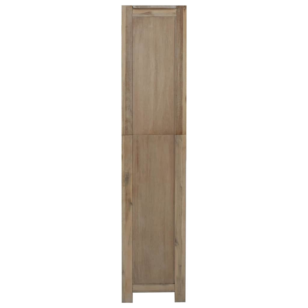 Libreria a 5 Ripiani 80x30x140 cm in Legno Massello di Acacia