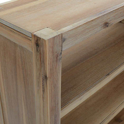 Libreria a 5 Ripiani 80x30x140 cm in Legno Massello di Acacia