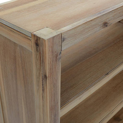 Libreria a 4 Ripiani 80x30x110 cm in Legno Massello di Acacia | homemem39