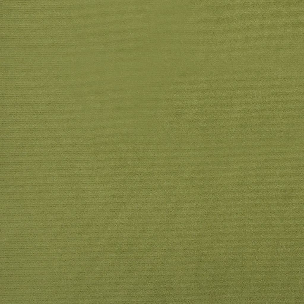 Poltrona Schienale ad Ala con Poggiapiedi Verde Chiaro Velluto