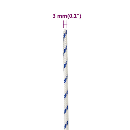 Corda per barca Bianca 3 mm 500 m in Polipropilene - homemem39