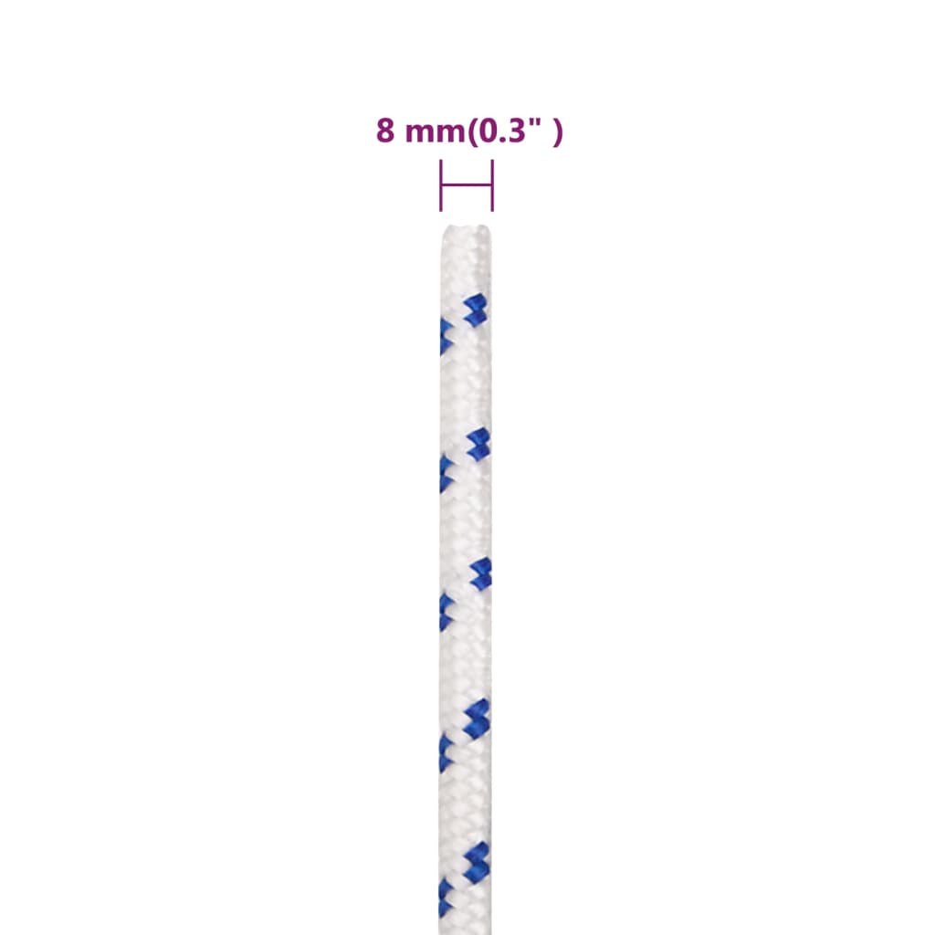 Corda Nautica Bianca 8 mm 25 m in Polipropilene - homemem39