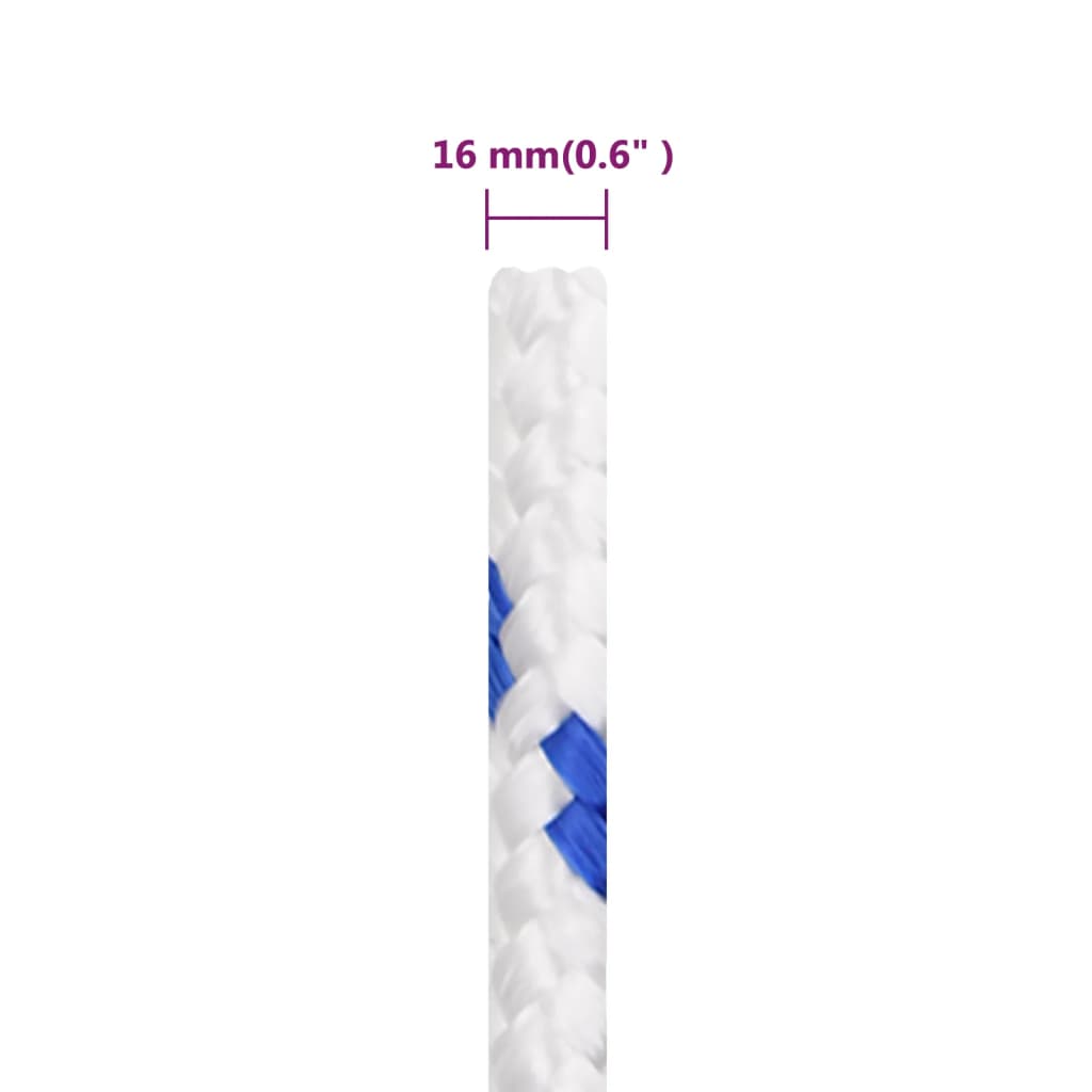 Corda per barca Bianca 16 mm 100 m in Polipropilene - homemem39