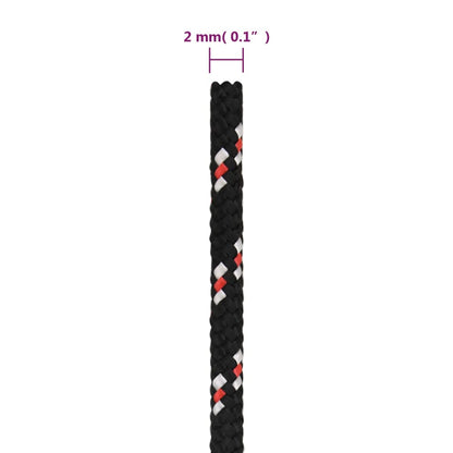 Corda per barca Nera 2 mm 100 m in Polipropilene - homemem39