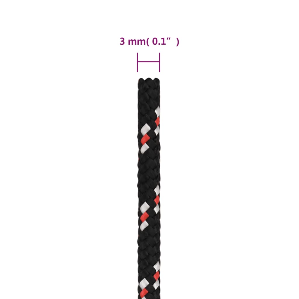 Corda per barca Nera 3 mm 50 m in Polipropilene - homemem39
