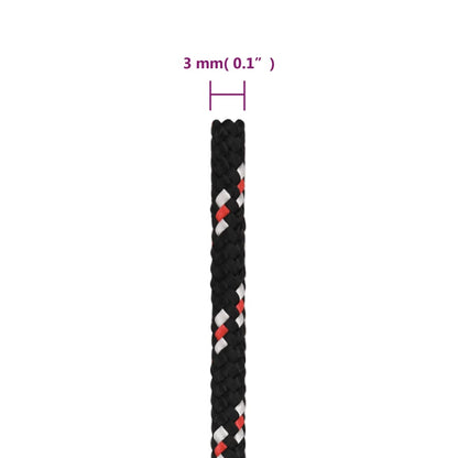 Corda per barca Nera 3 mm 50 m in Polipropilene - homemem39