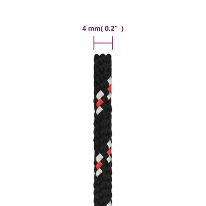 Corda da Lavoro Nera 4 mm 250 m in Polipropilene - homemem39
