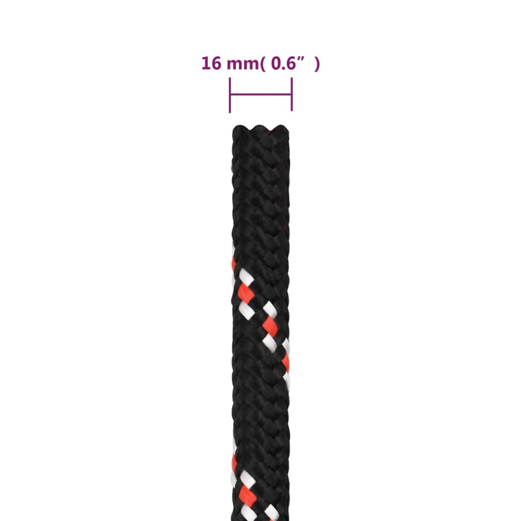 Corda per barca Nera 16 mm 25 m in Polipropilene - homemem39