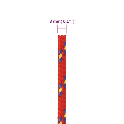 Corda per barca Rossa 3 mm 500 m in Polipropilene - homemem39