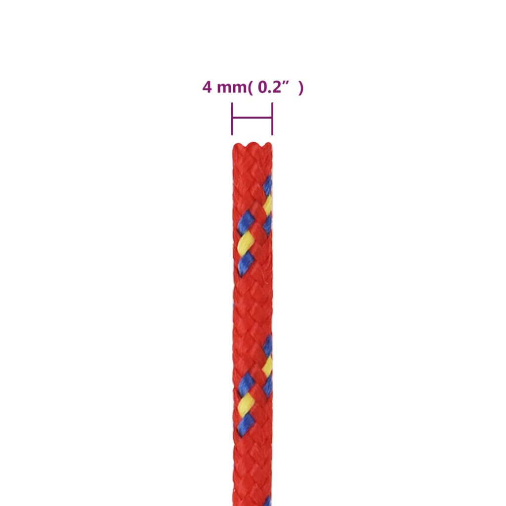 Corda per barca Rossa 4 mm 25 m in Polipropilene