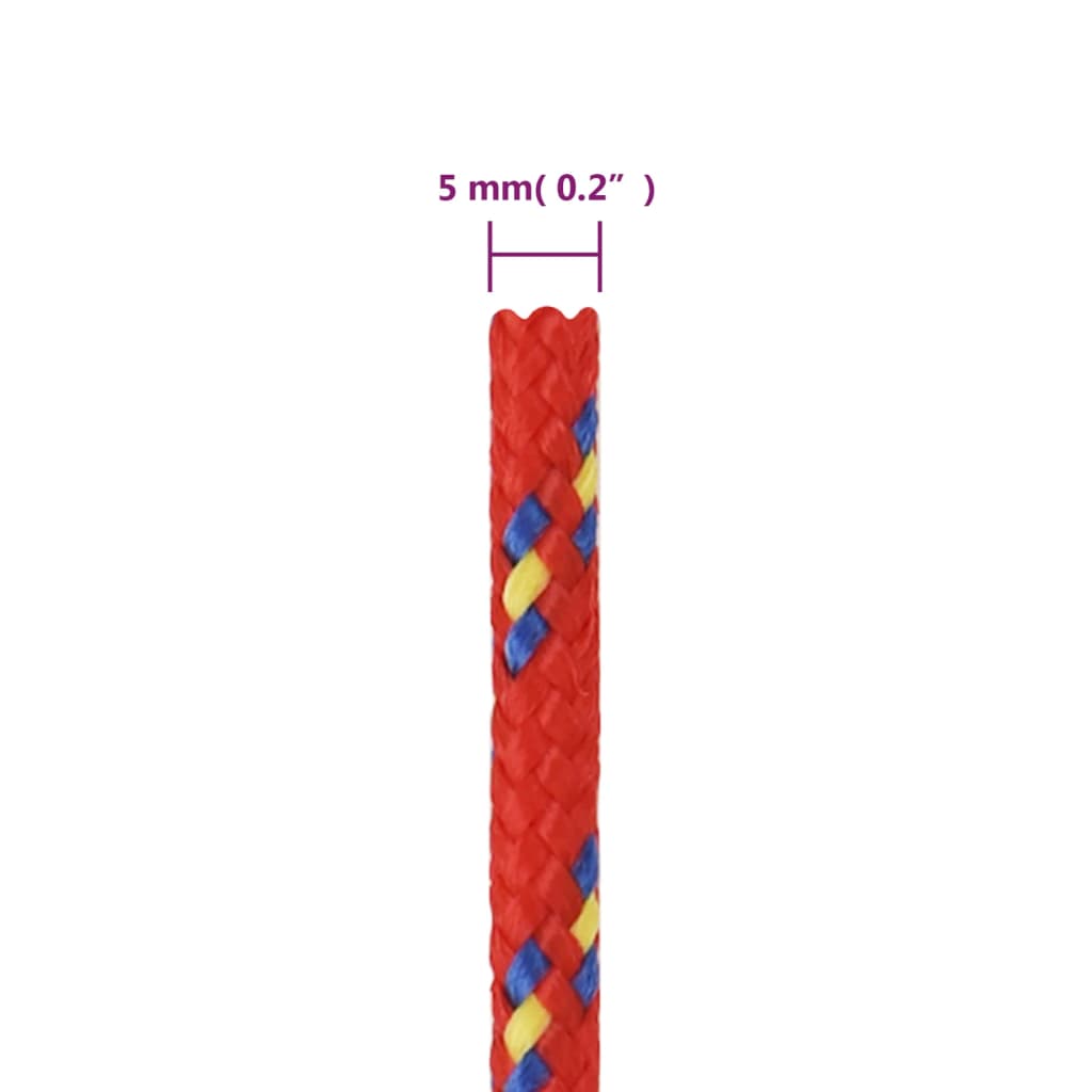 Corda per barca Rossa 5 mm 25 m in Polipropilene - homemem39