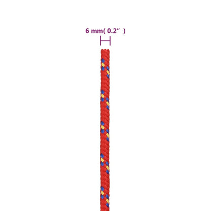 Corda per barca Rossa 6 mm 250 m in Polipropilene - homemem39