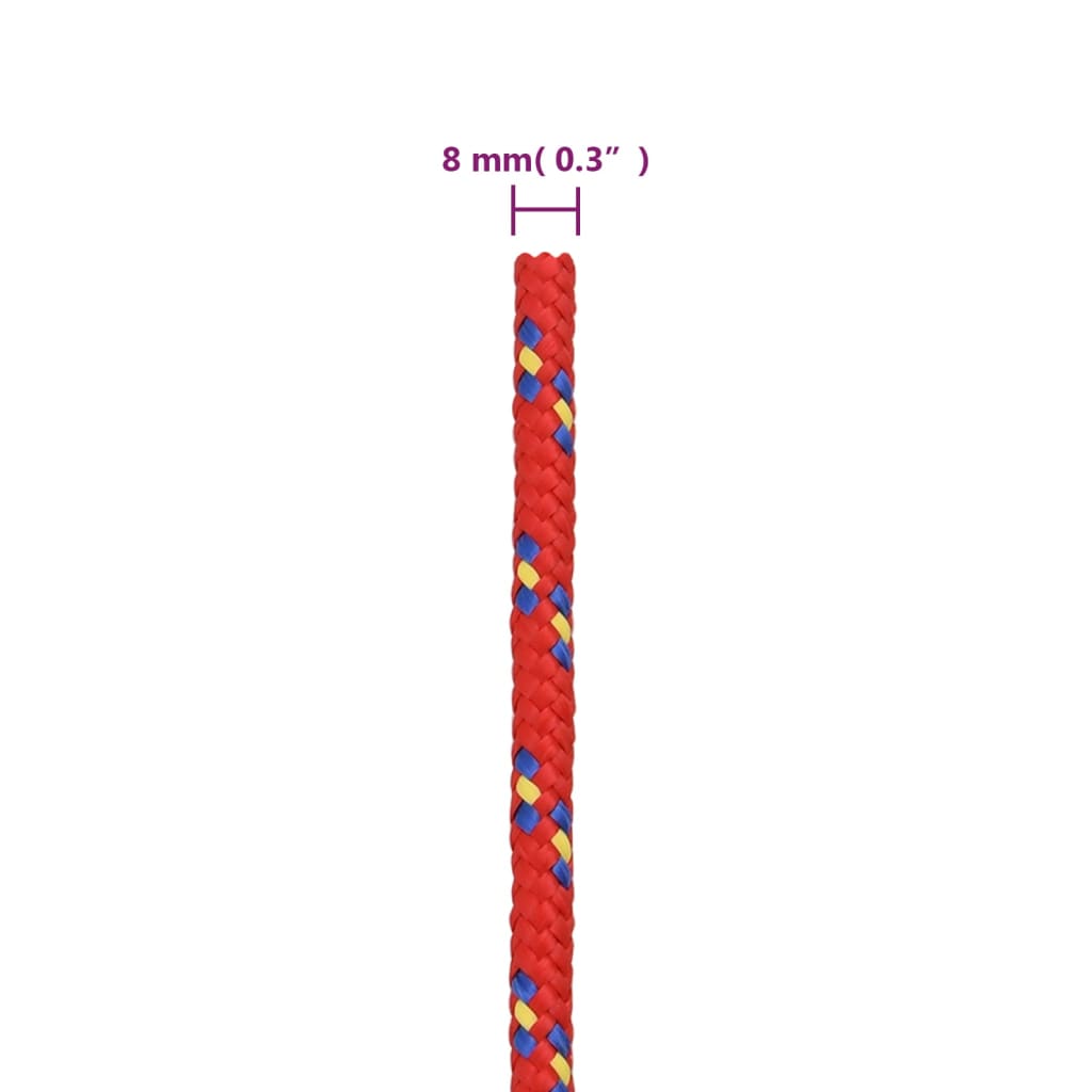 Corda per barca Rossa 8 mm 25 m in Polipropilene - homemem39