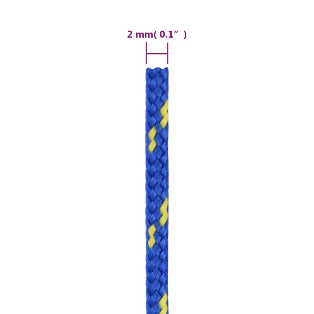 Blue Nautical Rope 2 mm 250 m in Polypropylene