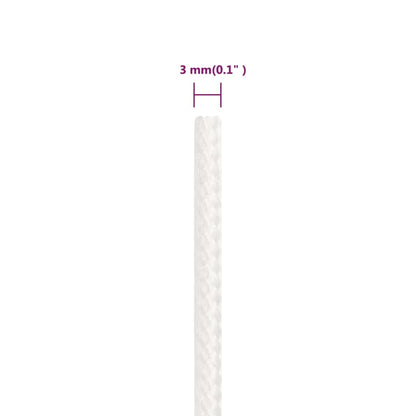 Corda per barca Completamente Bianca 3 mm 500 m in Polipropilene - homemem39