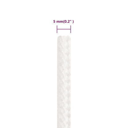 Corda per barca Completamente Bianca 5 mm 500 m in Polipropilene - homemem39