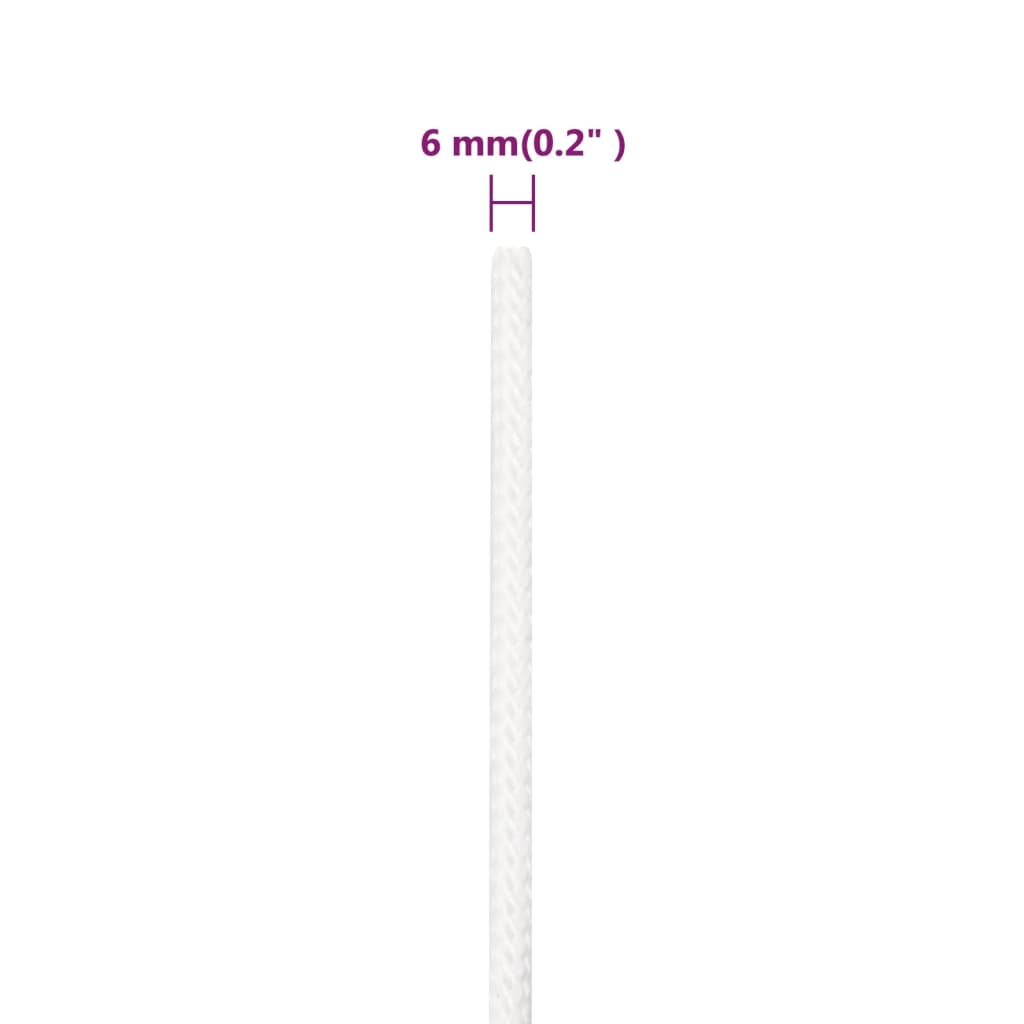 Corda per barca Completamente Bianca 6 mm 100 m in Polipropilene - homemem39