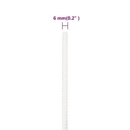 Corda per barca Completamente Bianca 6 mm 100 m in Polipropilene - homemem39