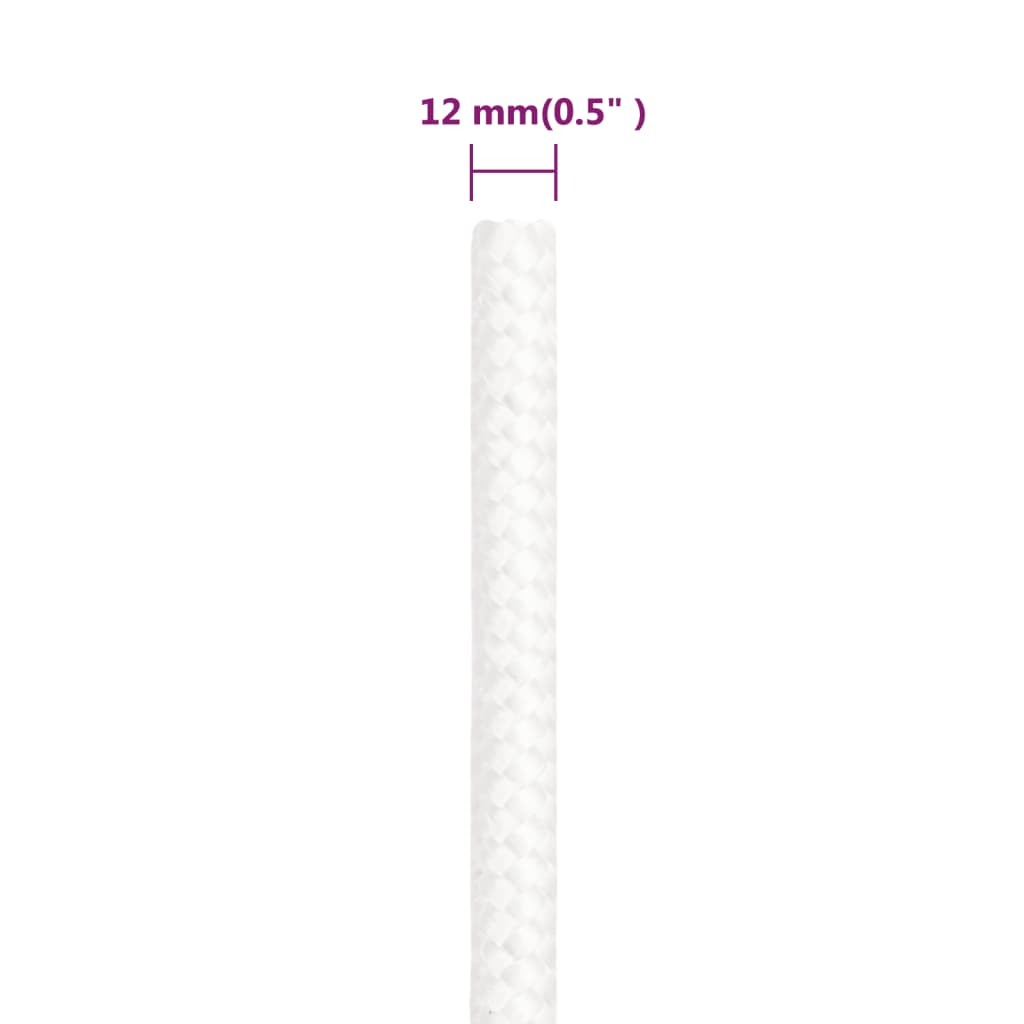 Corda per barca Completamente Bianca 12 mm 250 m in Polipropilene - homemem39
