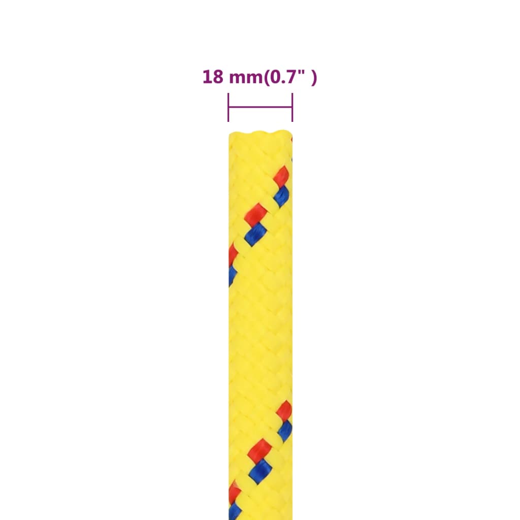 Corda per barca Gialla 18 mm 50 m in Polipropilene