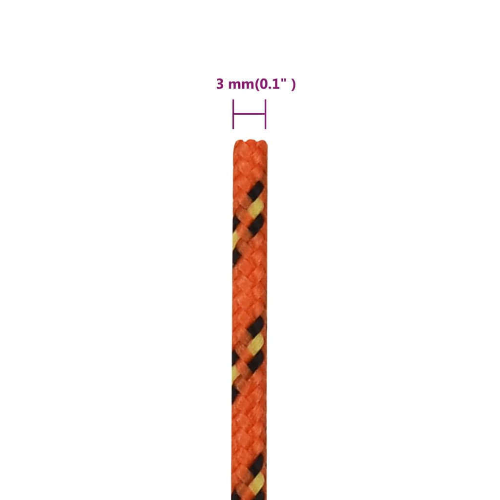 Corda per barca Arancione 3 mm 100 m in Polipropilene | homemem39