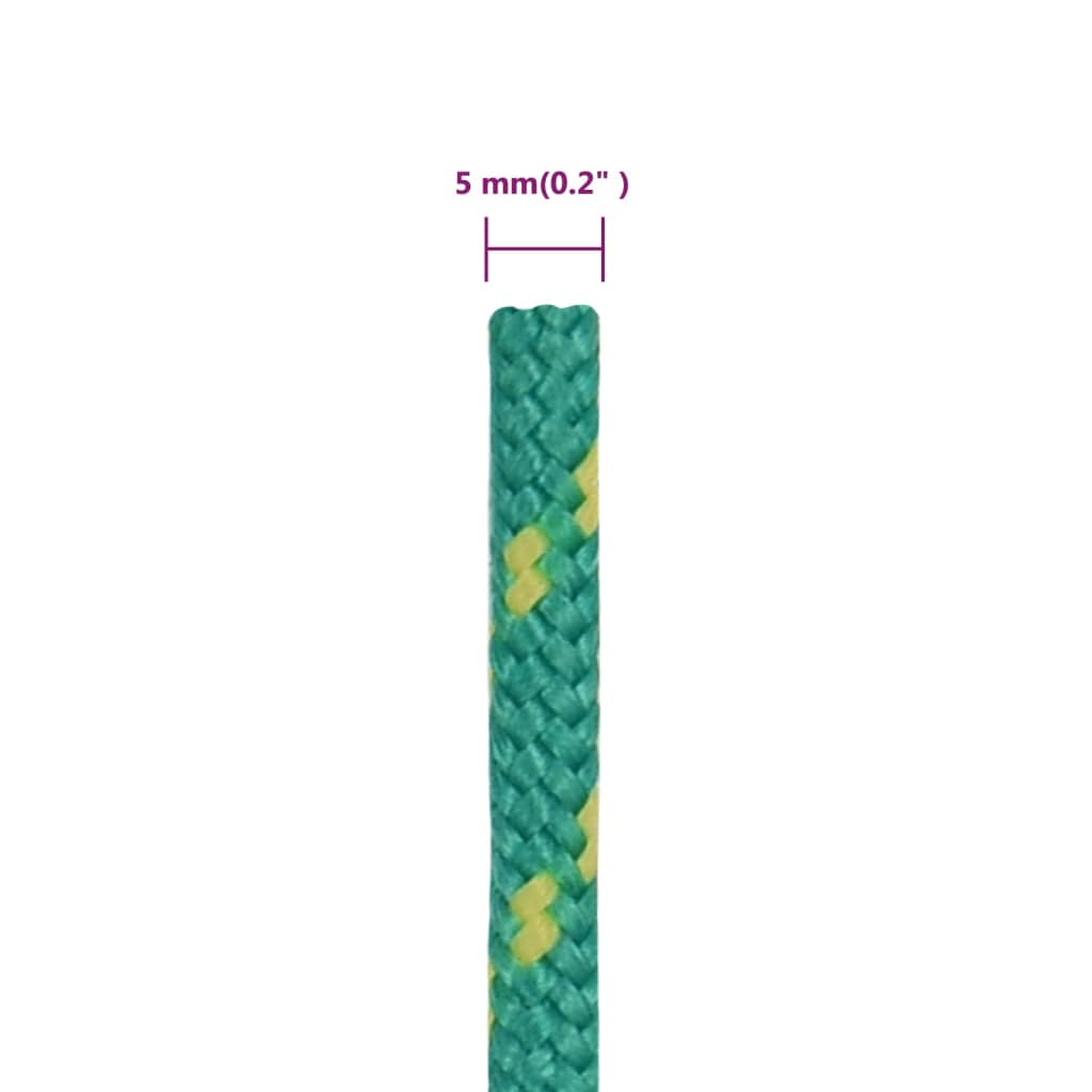 Corda per barca Verde 5 mm 100 m in Polipropilene - homemem39