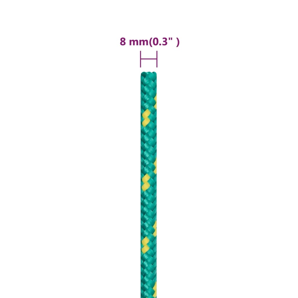 Corda per barca Verde 8 mm 100 m in Polipropilene | homemem39