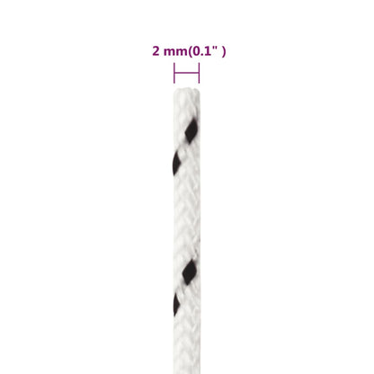 Corda Intrecciata per Barca Bianca 2mm x 50m Poliestere - homemem39