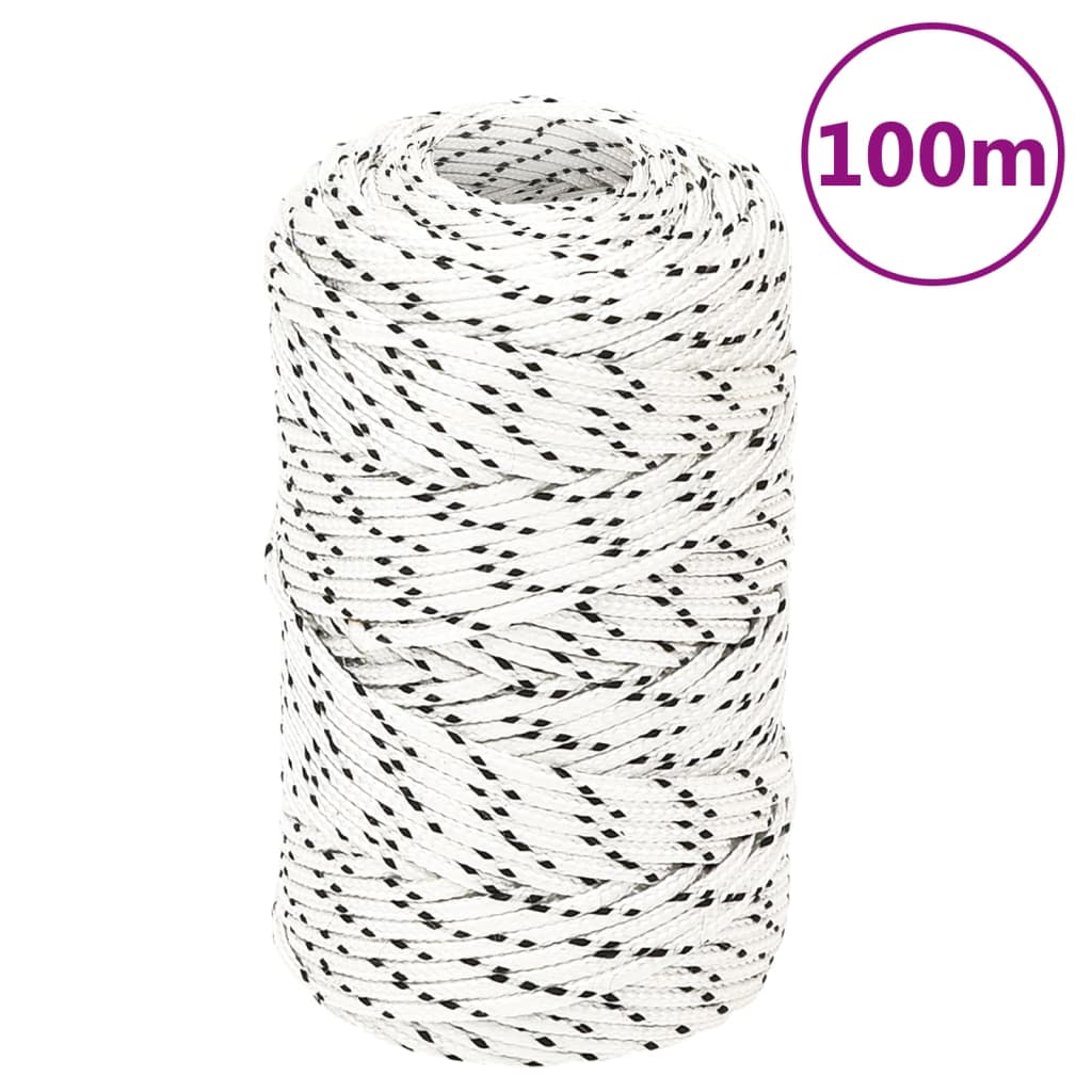 Corda Intrecciata per Barca Bianca 2mm x 100m Poliestere - homemem39