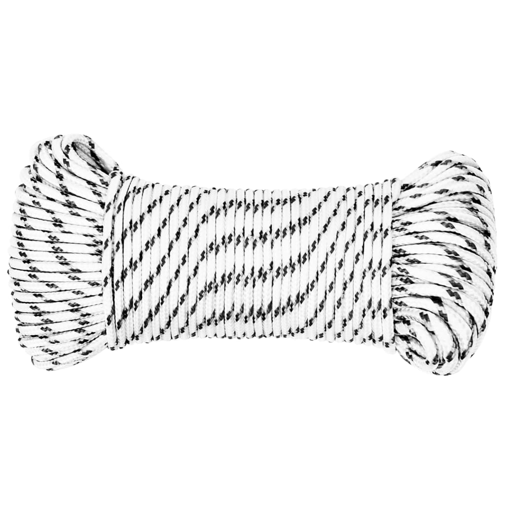 Corda Intrecciata per Barca Bianca 3 mm x 500 m Poliestere - homemem39