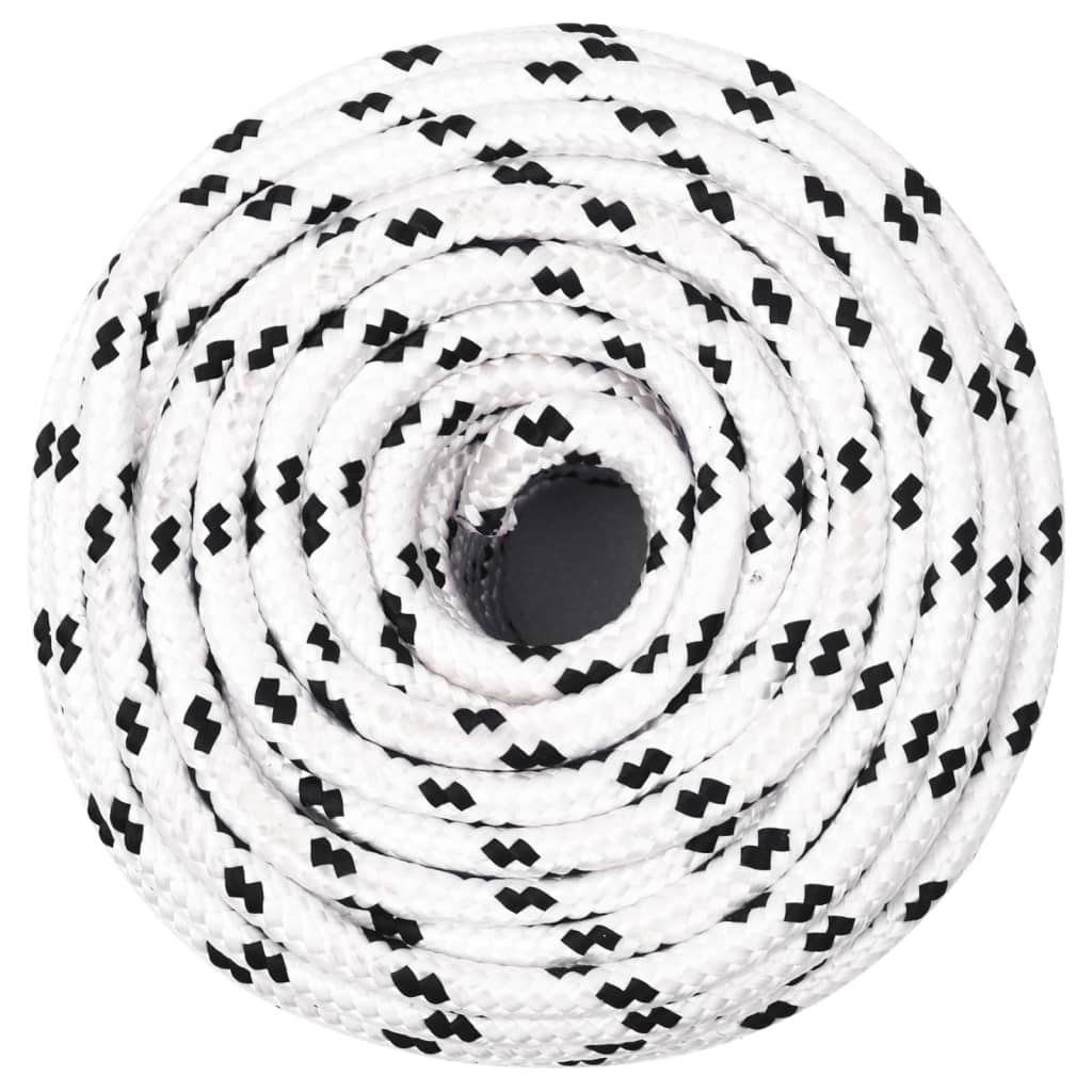 Corda Intrecciata per Barca Bianca 6 mm x 25 m Poliestere - homemem39
